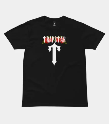 T For Trapstar Rose T Shirt Black (2)