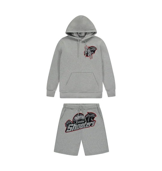 SHOOTERS HOODIE SHORT SET GREY BLACKOUT EDITION 2