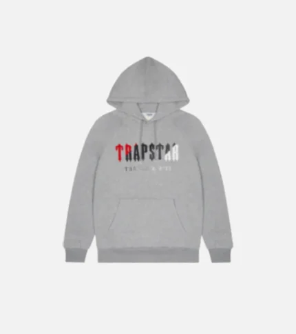 Trapstar Chenille Decoded Hooded Tracksuit GreyRed (2)