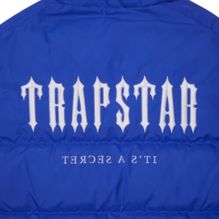 Trapstar Decoded Hooded Puffer Coat Blue 4
