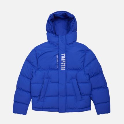 Trapstar Decoded Hooded Puffer Coat Blue 7