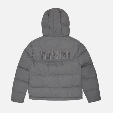 Trapstar Decoded Hooded Puffer Jacket Grey 6