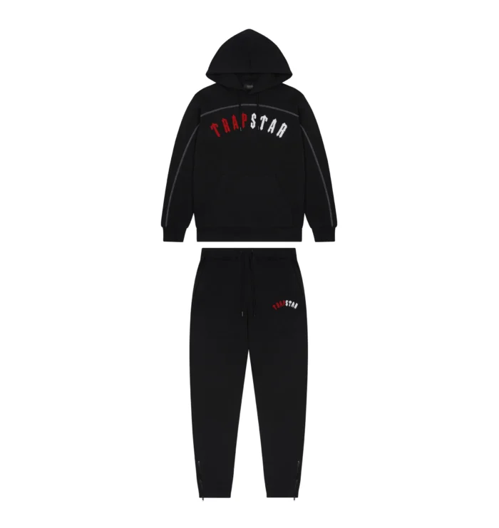 Trapstar Irongate Arch Chenille Tracksuit BlackRed (1)