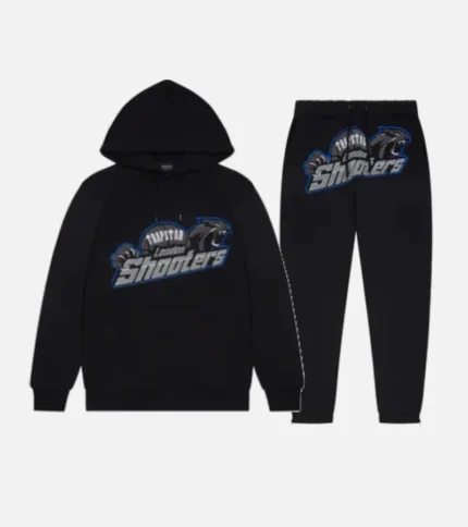 Trapstar London Shooters Hooded Tracksuit BlackBlue (3)