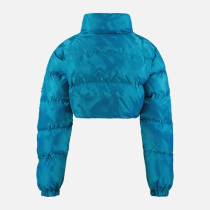 Trapstar Womens Cropped T Jacquard Puffer Coat Blue 5