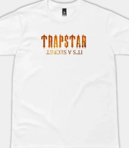 Trapstar T Shirt It's A Secret Fire White (1)