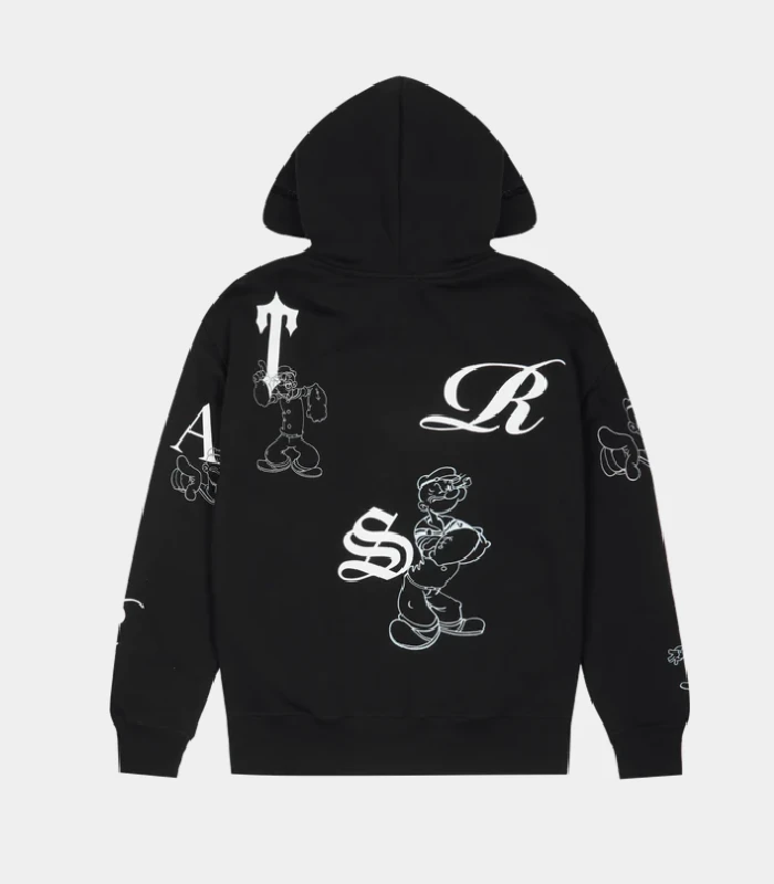 Trapstar X Iceberg Embroidered And Printed Popeye Hoodie (1)